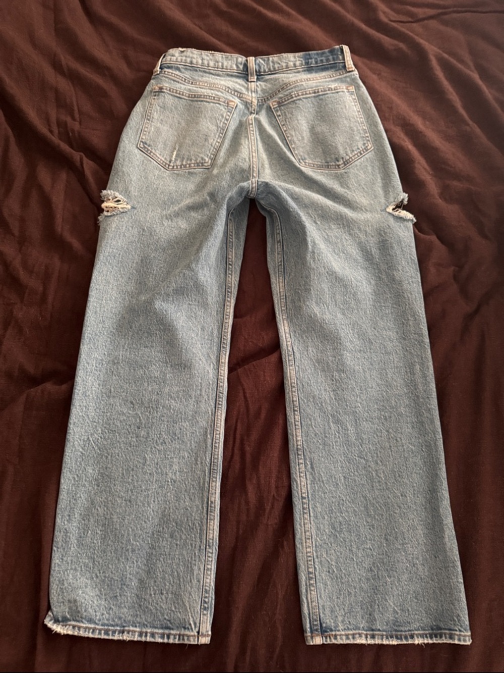 Abercrombie & Fitch The 90s Baggy Low Rise Women's Jeans size 6S/28 curve love - Picture 2 of 2